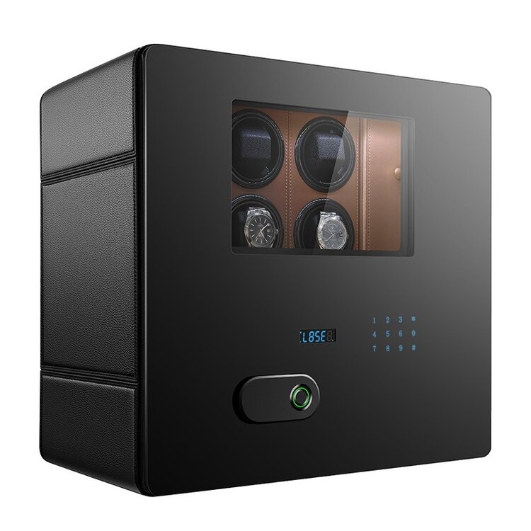 Chronoguard Uhrenbeweger  Uhrenbeweger Safe Elite V6 für 6 Automatikuhren schwarz/braun