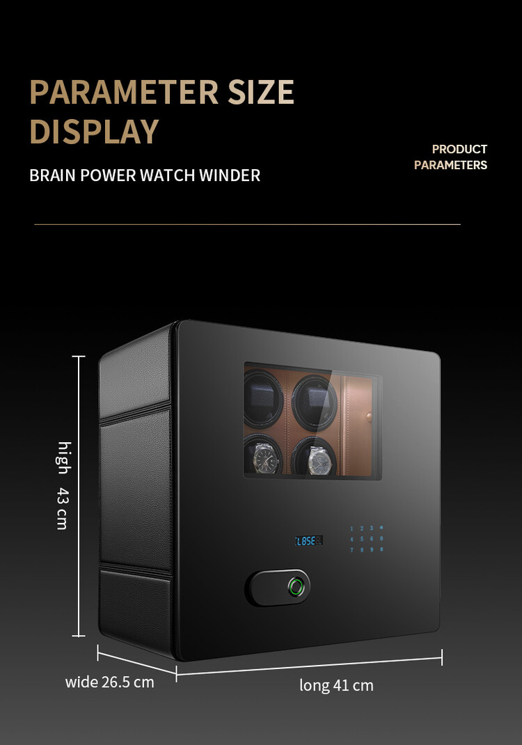 Chronoguard Switzerland  Uhrenbeweger Safe Elite 6 für 6 Uhren schwarz/Braun