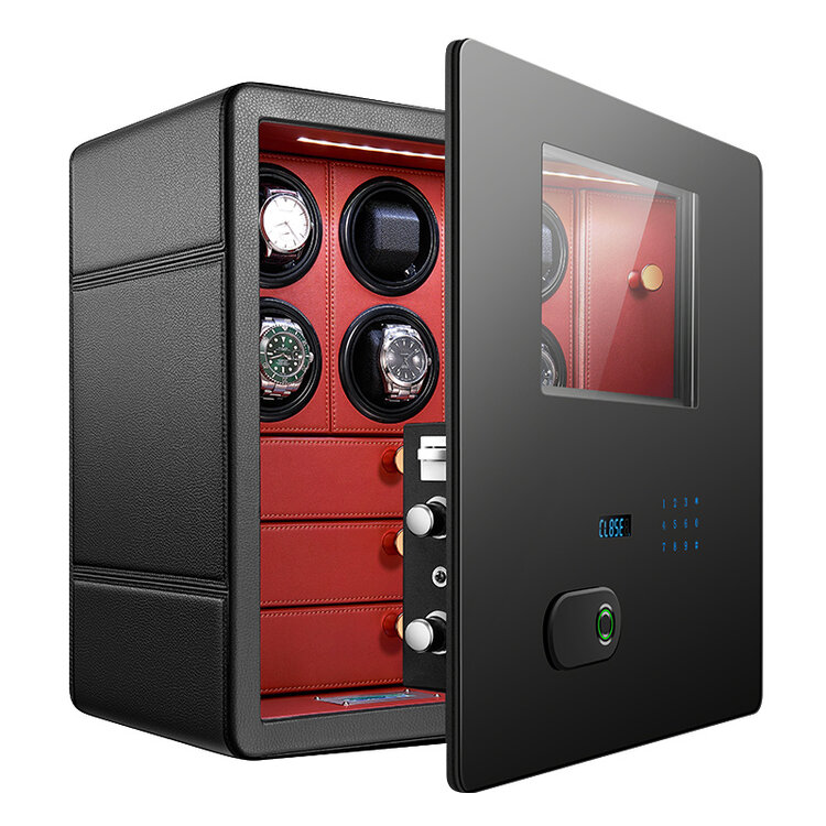 Chronoguard Uhrenbeweger  Uhrenbeweger Safe Elite 12 für 12 Uhren schwarz/rot