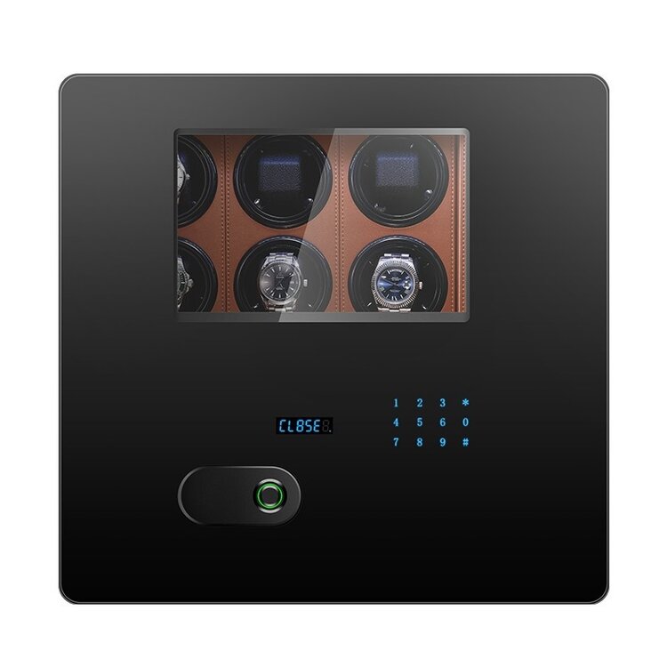 Chronoguard Uhrenbeweger  Uhrenbeweger Safe Elite V9 für 12  Automatikuhren schwarz/braun