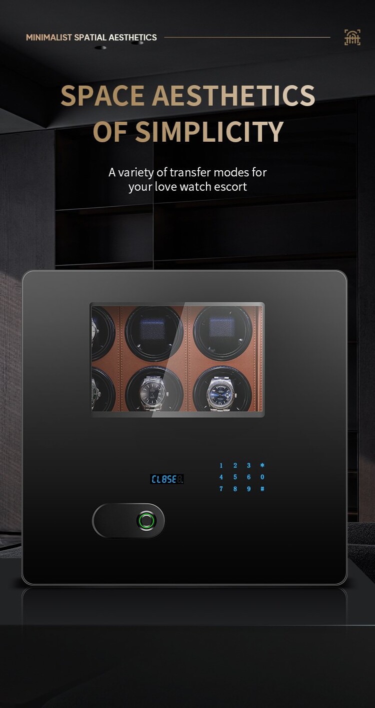 Chronoguard Uhrenbeweger  Uhrenbeweger Safe Elite 9 für 9 Uhren schwarz/braun