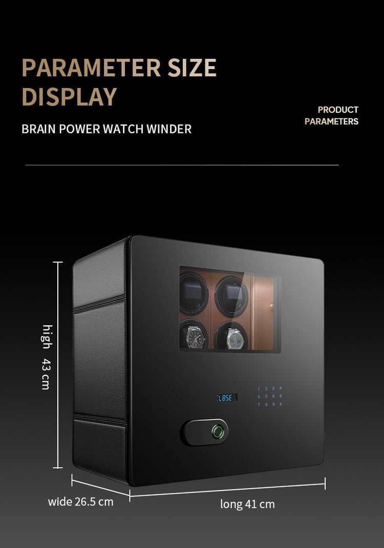 Chronoguard Uhrenbeweger Uhrenbeweger Safe Elite V9 für 9 Automatikuhren schwarz/braun
