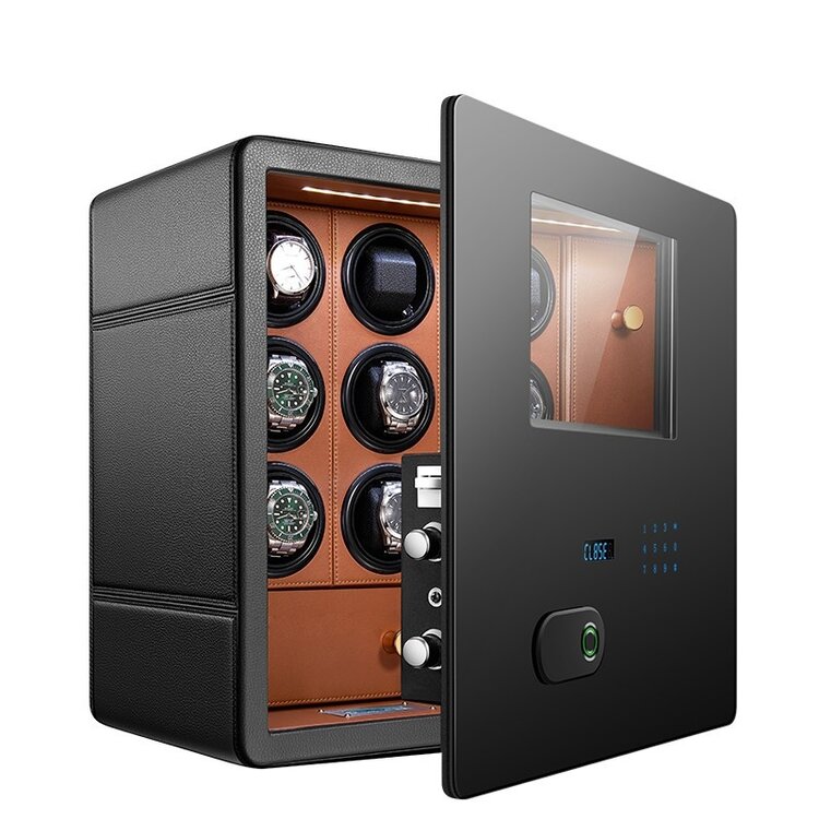 Chronoguard Uhrenbeweger  Uhrenbeweger Safe Elite 9 für 9 Uhren schwarz/braun