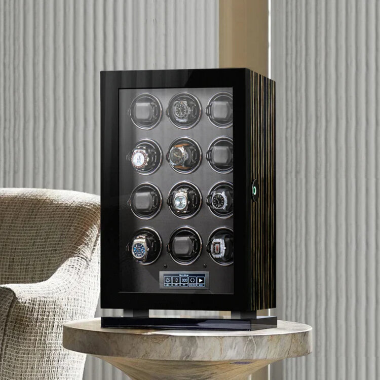 Chronoguard Switzerland Panthera Luxus Uhrenbeweger für 12 Automatikuhren Wood Collection