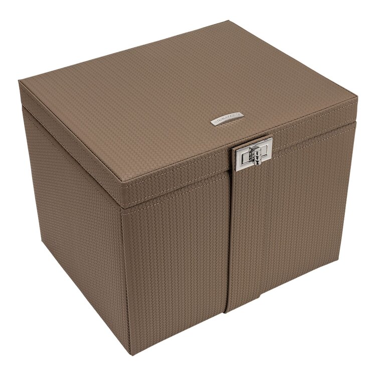 Windrose  Schmuckkoffer XL mit Reiseetui Corbello / mocca