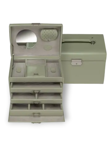 Windrose Schmuckkoffer Merino Moda / salbei Kollektion: Merino Moda | Farbe: grün