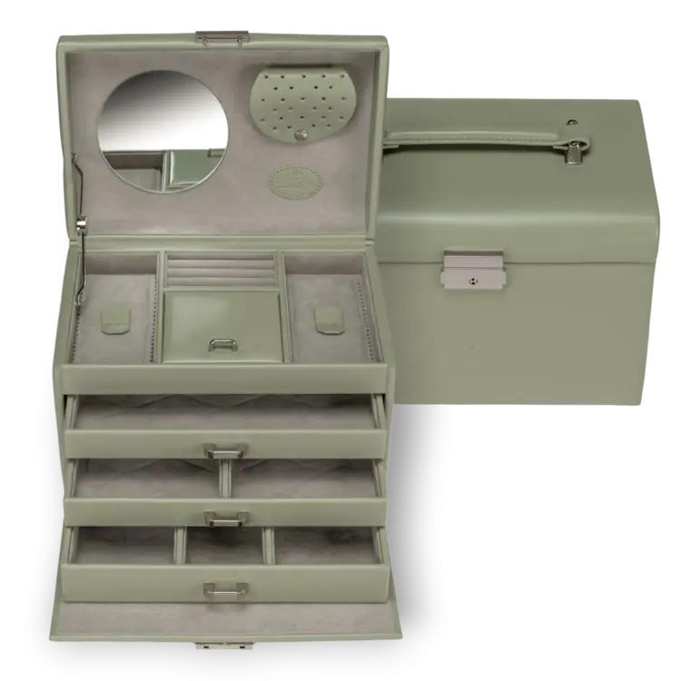 Windrose Schmuckkoffer Merino Moda / salbei Kollektion: Merino Moda | Farbe: grün