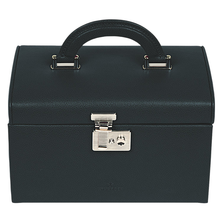 Windrose  Schmuckkoffer Beluga / schwarz (Leder) Kollektion: Beluga | Farbe: schwarz