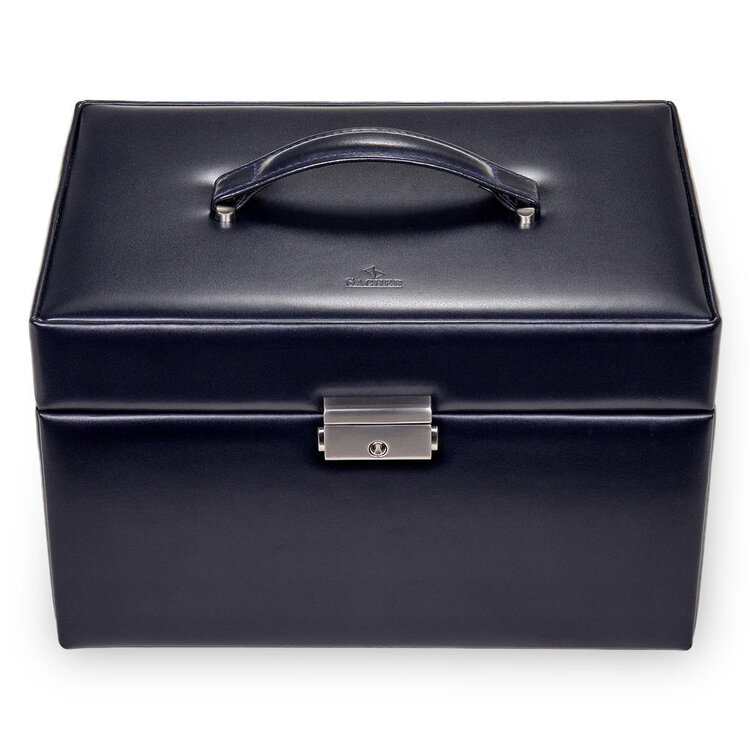 Sacher Schmuckkasten Jasmin florage / navy (Leder)