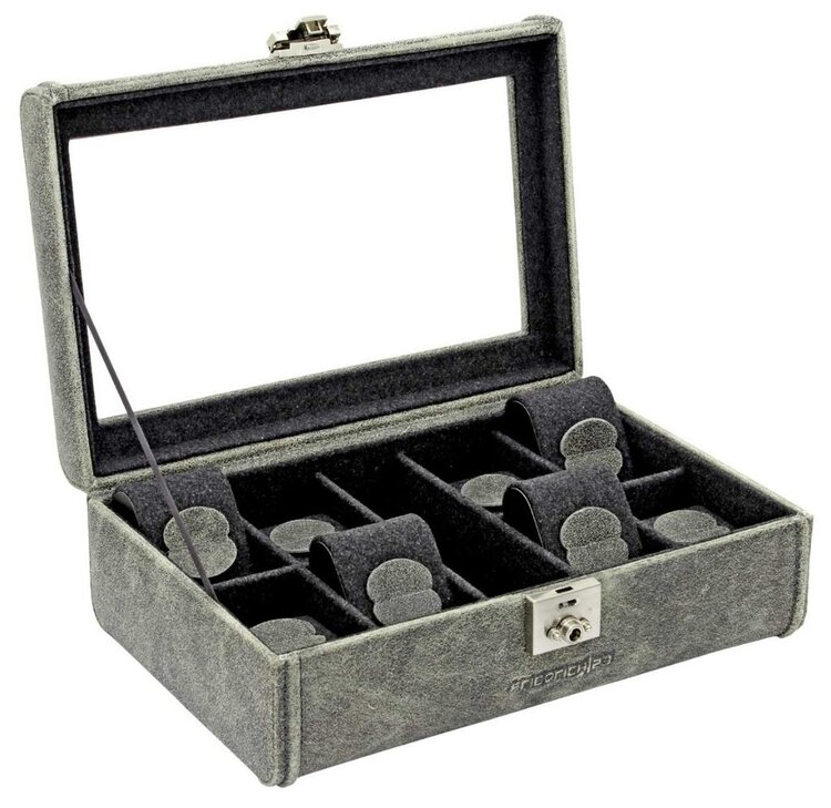 Friedrich  CUBANO Uhrenbox für 8 Uhren aus Leder