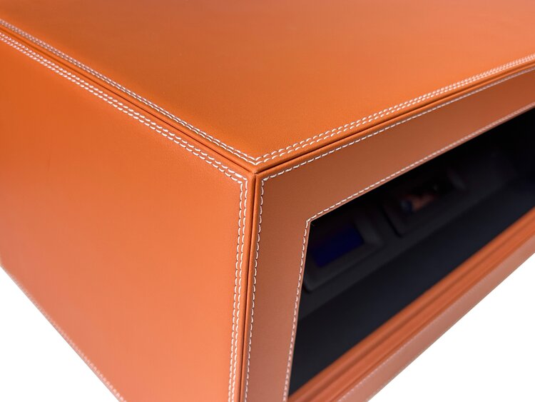 Chronoguard Switzerland  Goliath 4 er Uhrenbeweger Tresor orange Fingerprint