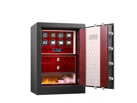 Chronoguard Switzerland Rosewood Westhill Elite Watch Safe 8 Uhren