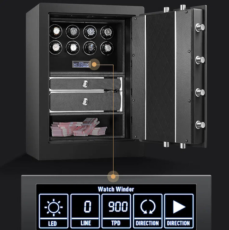 Chronoguard Switzerland Carbon Westhill Elite Watch Safe 8 Uhren