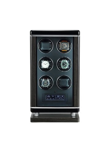 Chronoguard Uhrenbeweger Elixir Uhrenbeweger für 6 Uhren Premium Schwarz