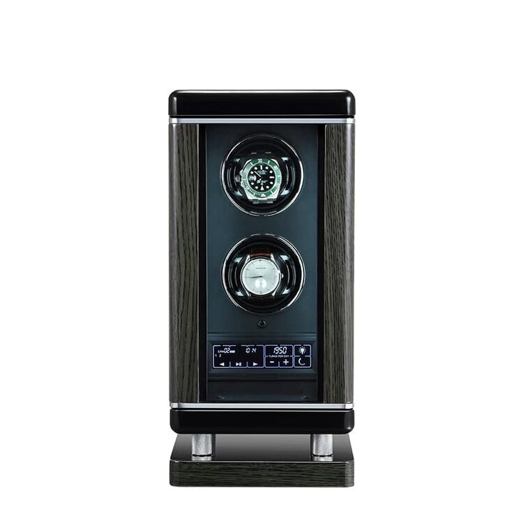 Chronoguard Uhrenbeweger Uhrenbeweger für 2 Automatikuhren – Schwarz, Biometrie, leise, TPD einstellbar | Elixir