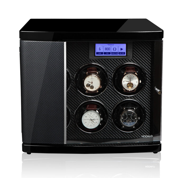 Modalo  TIMELESS MV3 Uhrenbeweger 6 Uhren Carbon