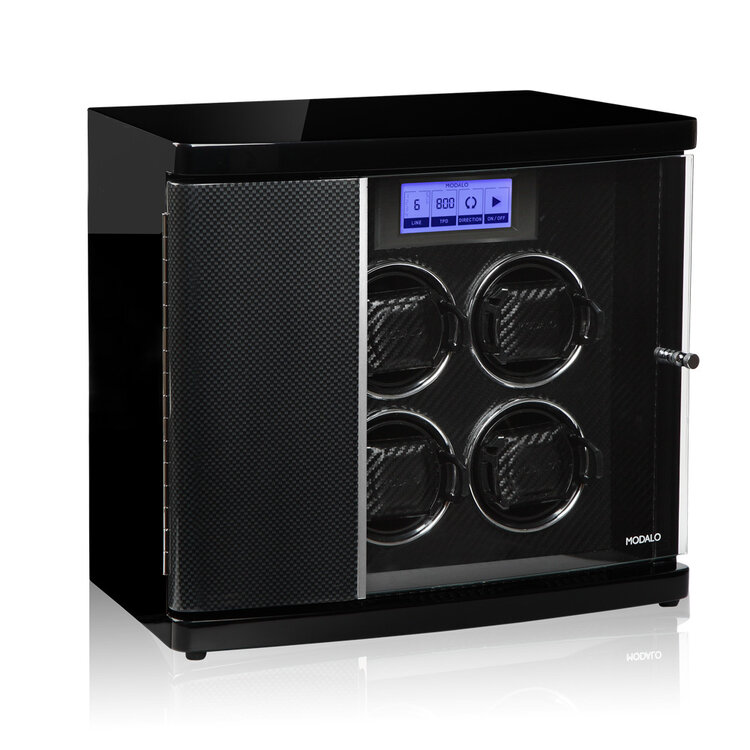 Modalo  TIMELESS MV3 Uhrenbeweger 6 Uhren Carbon