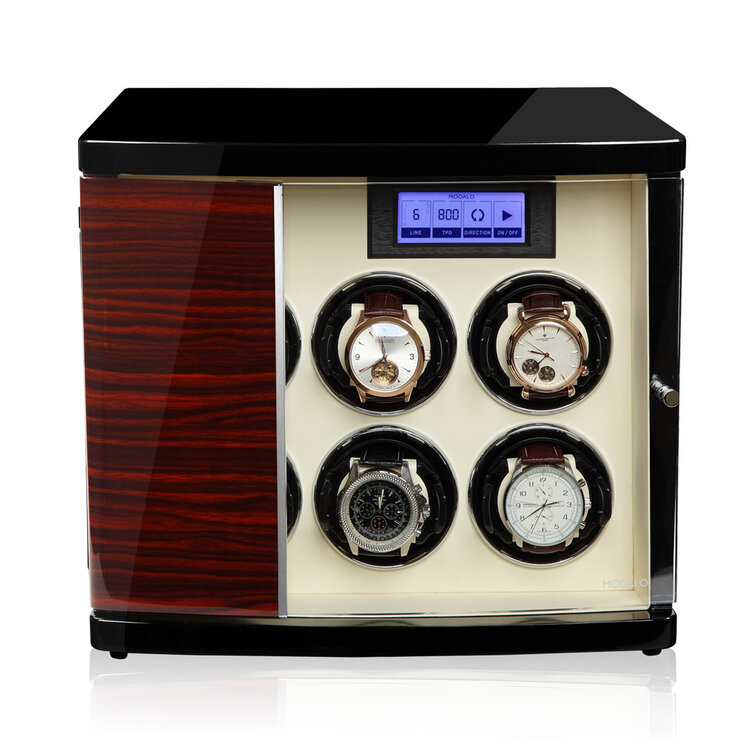 Modalo TIMELESS MV3 Uhrenbeweger 6 Uhren  Walnuss