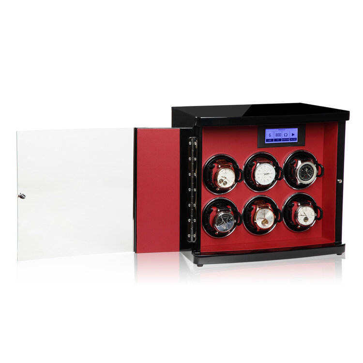 Modalo TIMELESS MV3 Uhrenbeweger 6 Uhren schwarz-Rot