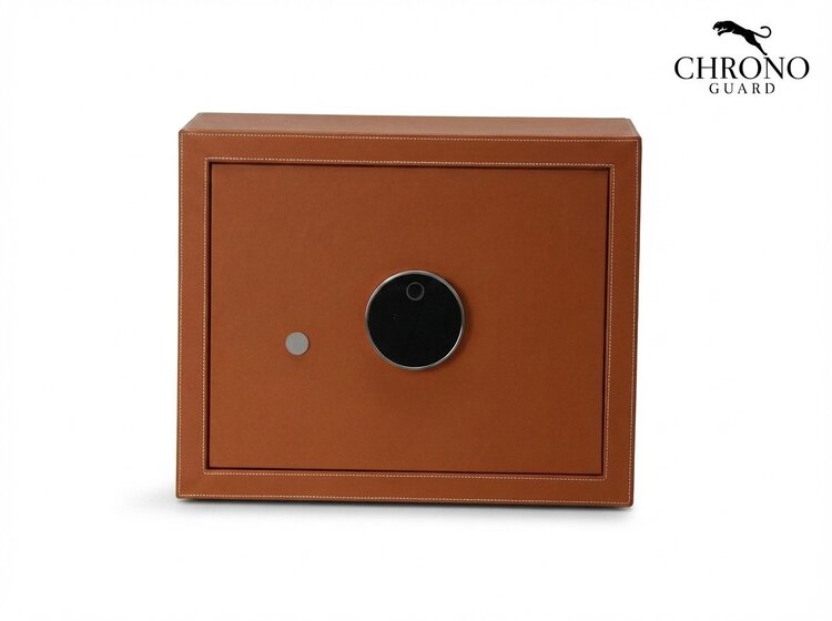 Chronoguard Switzerland  Goliath 8 er Uhrenbeweger Tresor orange Fingerprint