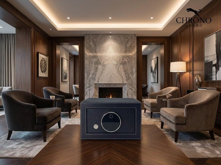 Chronoguard Switzerland  Goliath 4 er Uhrenbeweger Tresor schwarz Fingerprint