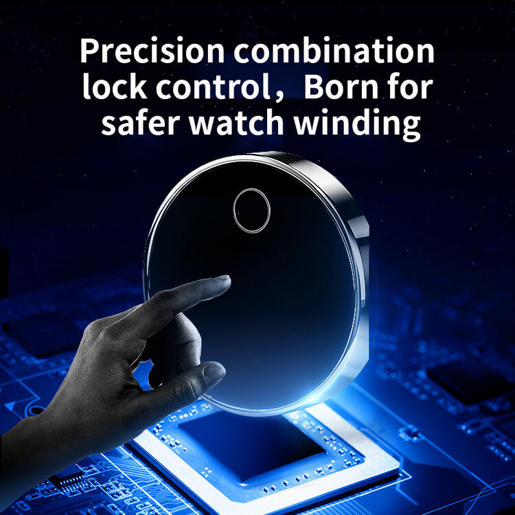 Chronoguard Switzerland  Goliath 8 er Uhrenbeweger Tresor schwarz Fingerprint -