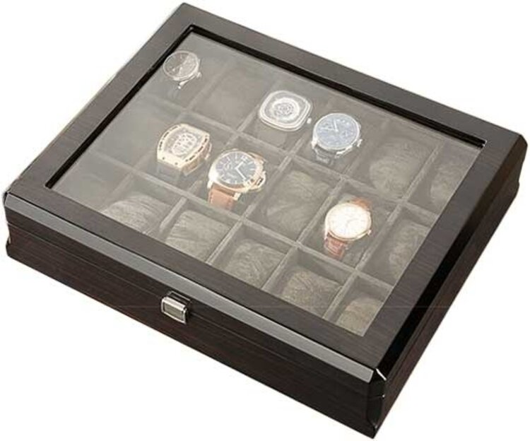 Chronoguard Switzerland Positano Luxus  Uhrenbox für 18 Uhren