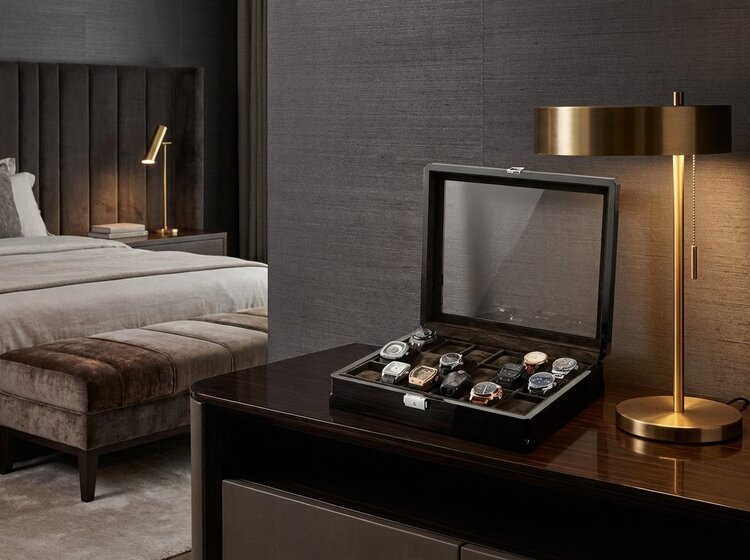 Chronoguard Switzerland Positano Luxus  Uhrenbox für 18 Uhren