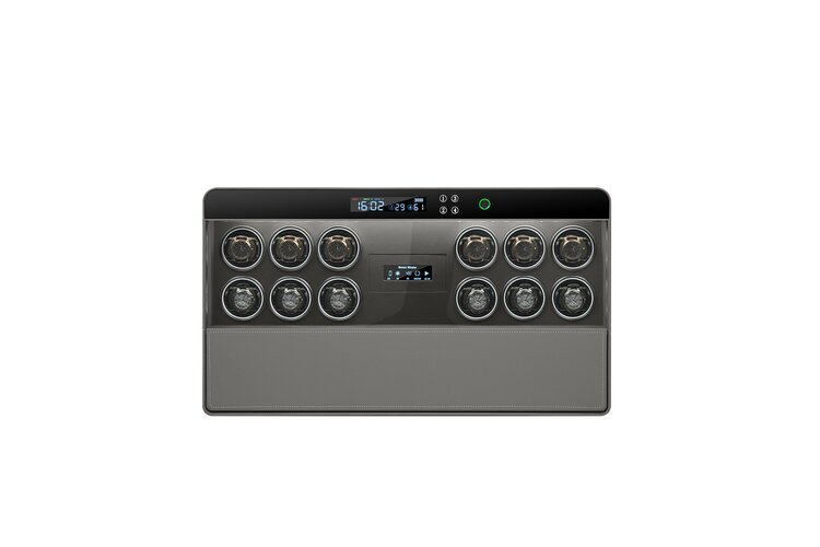 Chronoguard Switzerland  Atrium Intelligent System Uhrenbeweger Safe 12 Uhren grau