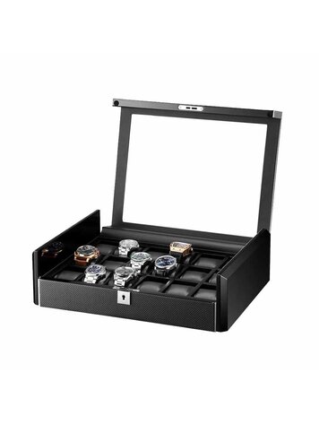 Chronoguard Uhrenbeweger Dante Uhrenbox für 18 Uhren Carbon