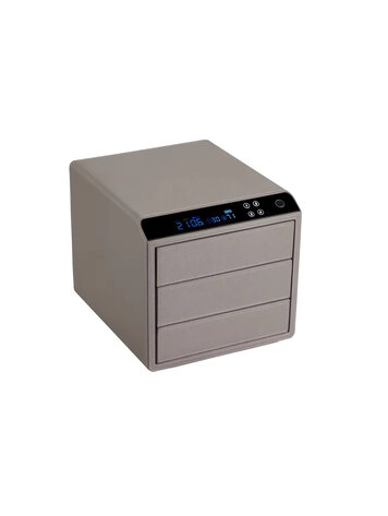 Chronoguard Switzerland Schubladensafe 3 mit Fingerprint grau