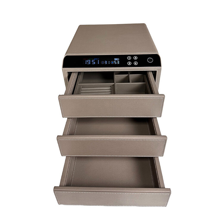 Chronoguard Switzerland Schubladensafe 3 mit Fingerprint grau