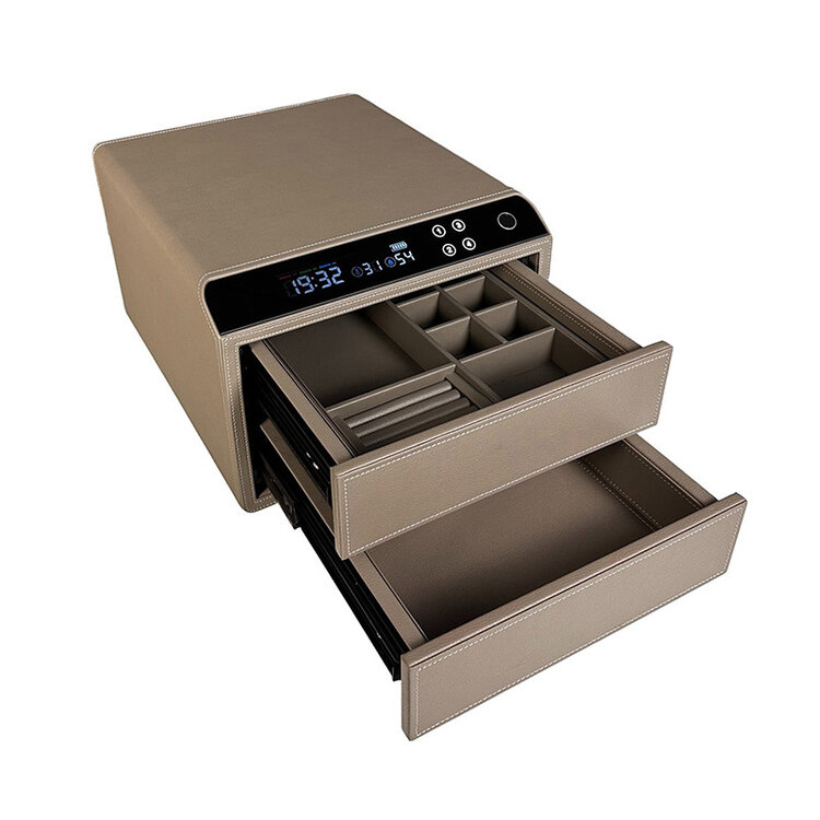 Chronoguard Switzerland Schubladensafe 2 mit Fingerprint grau