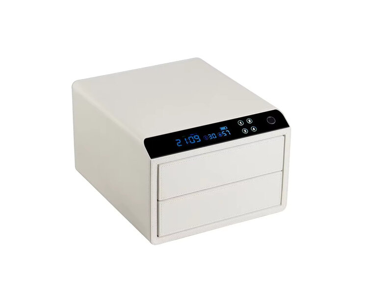 Chronoguard Switzerland Schubladensafe 2 mit Fingerprint weiss