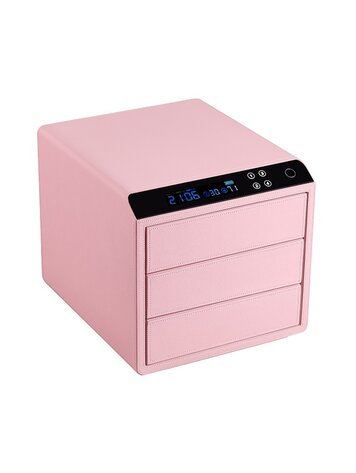 Chronoguard Uhrenbeweger Schubladensafe 3 mit Fingerprint pink