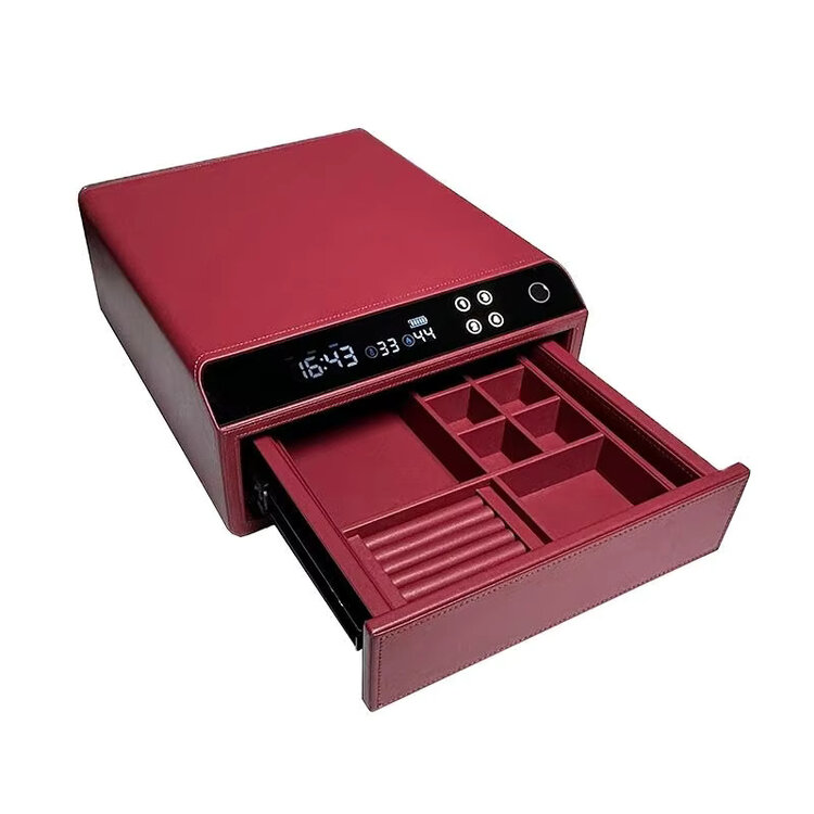 Chronoguard Switzerland Schubladensafe 1  mit Fingerprint Bordeauxrot