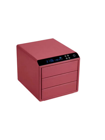 Chronoguard Switzerland Schubladensafe 3 mit Fingerprint Bordeauxrot