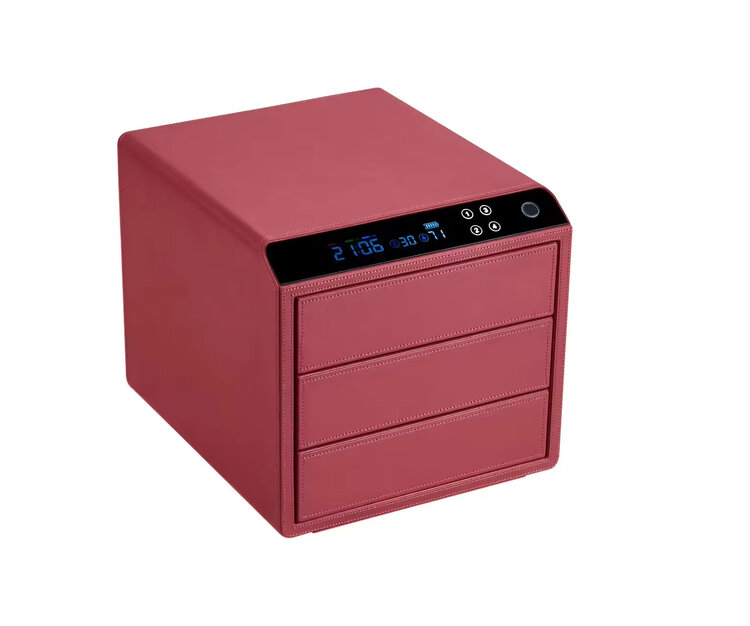 Chronoguard Switzerland Schubladensafe 3 mit Fingerprint Bordeauxrot