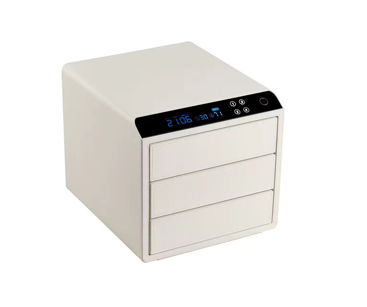 Chronoguard Switzerland Schubladensafe 3 mit Fingerprint weiss