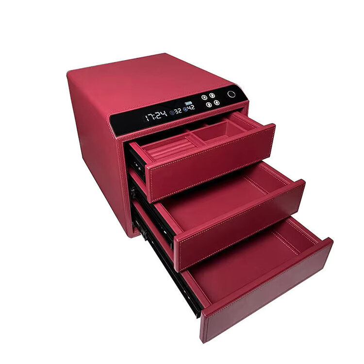 Chronoguard Switzerland Schubladensafe 4 mit Fingerprint Bordeauxrot