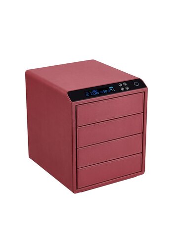Chronoguard Switzerland Schubladensafe 4 mit Fingerprint Bordeauxrot