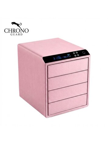 Chronoguard Switzerland Schubladensafe 4 mit Fingerprint Pink