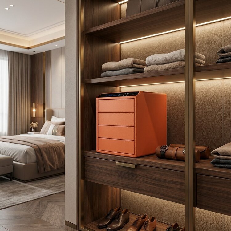 Chronoguard Switzerland Schubladensafe 4 mit Fingerprint Hermes