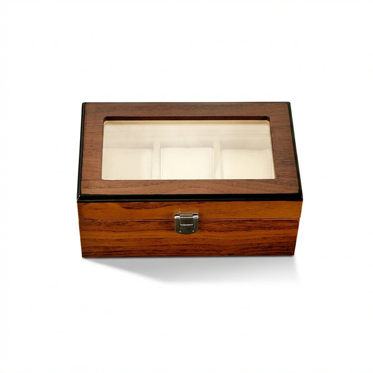 Chronoguard Switzerland Positano Luxus  Uhrenbox für 3 Uhren Handmade