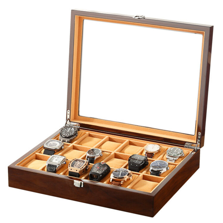 Chronoguard Uhrenbeweger Positano Luxus  Uhrenbox für 18 Uhren Handmade