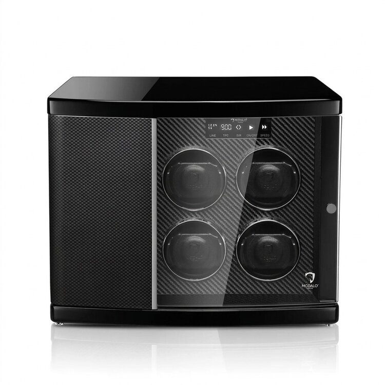 Modalo Uhrenbeweger TIMELESS Uhrenbeweger für 6 Uhren Carbon