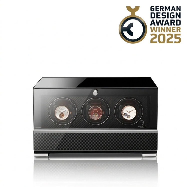Modalo Uhrenbeweger CLASICO PREMIUM Uhrenbeweger 3 Uhren Carbon