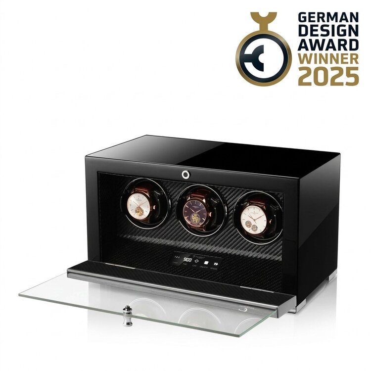 Modalo Uhrenbeweger CLASICO PREMIUM Uhrenbeweger 3 Uhren Carbon