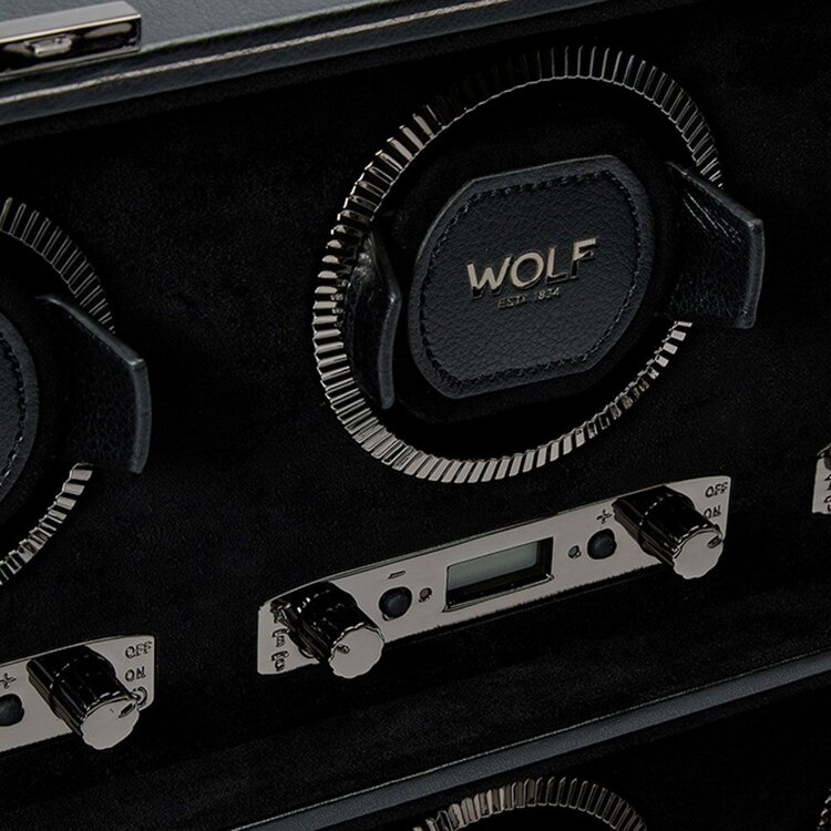 Wolf 1834 British Racing 8 Uhrenbeweger Black
