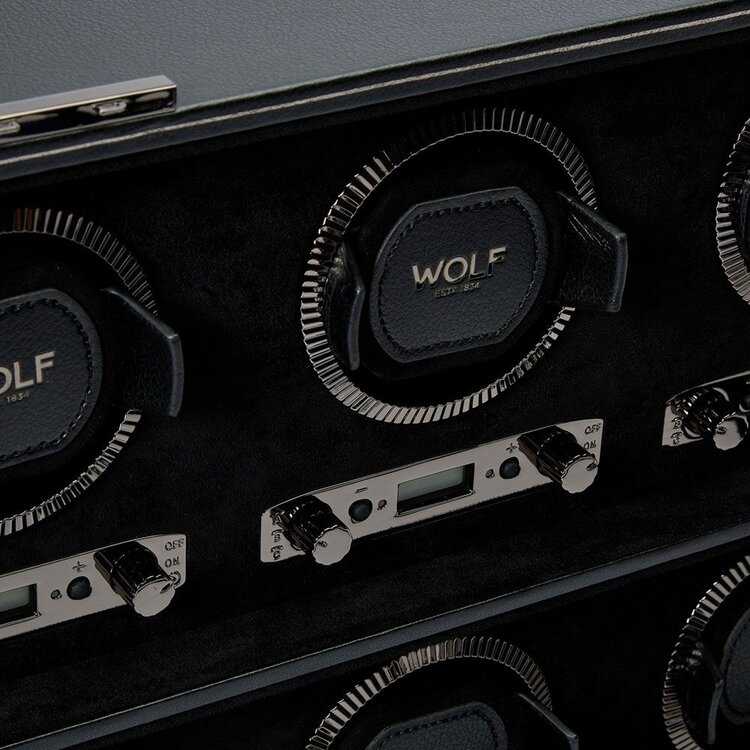 Wolf 1834 British Racing 8 Uhrenbeweger Black